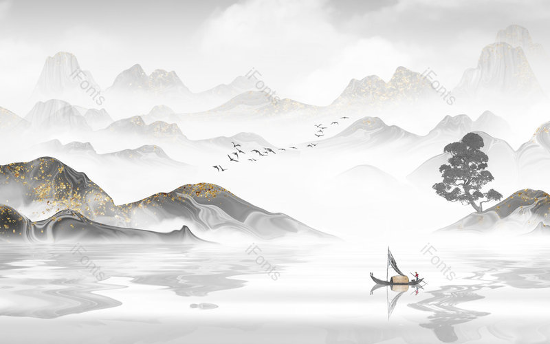 中国风手绘水墨风景山水插画背景设计,插画/手绘图,插画/手绘图库,插画/手绘图下载,插画/手绘